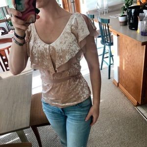 White House Black Market Tops - Velvet blush top ππ White House Black Market Tops - Velvet blush top ππ